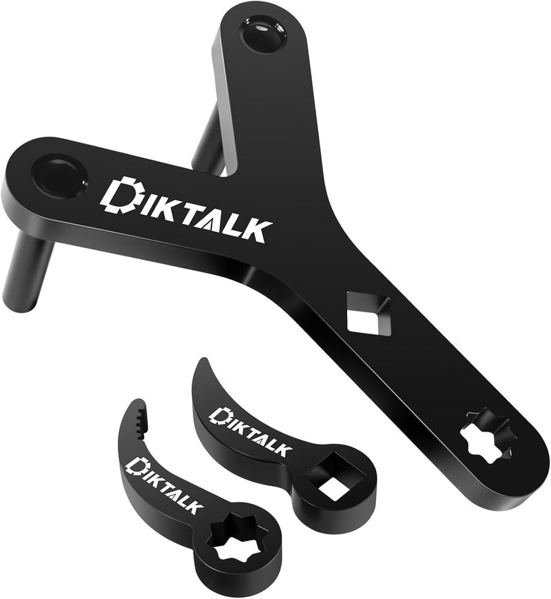 DikTalk Lower Control Arm Prying Tool Kit,1/2" Drive Suspension Removal Tool,Specialty Bushing Tool with 2 Pry Bar Wrench Adapter Head & Extension Poles,3PCS - Image 1